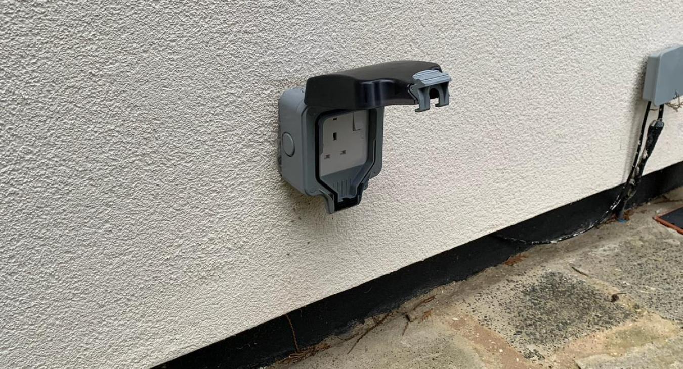 Outdoor socket installation in Orpington