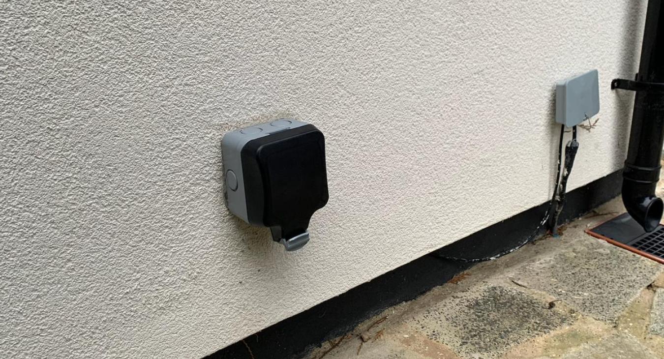 Outdoor socket installation in Orpington